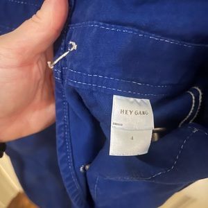 The Hey Gang The Kneepatch Overalls Japanese Canvas French Blue